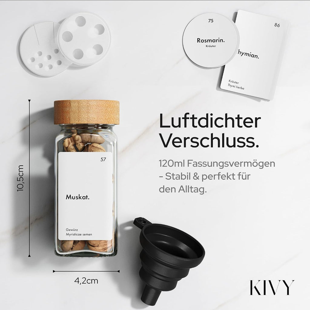 KIVY Salz- und Pfeffermuehle 2er Set mit Keramikmahlwerk Gewuerzmuehlen
