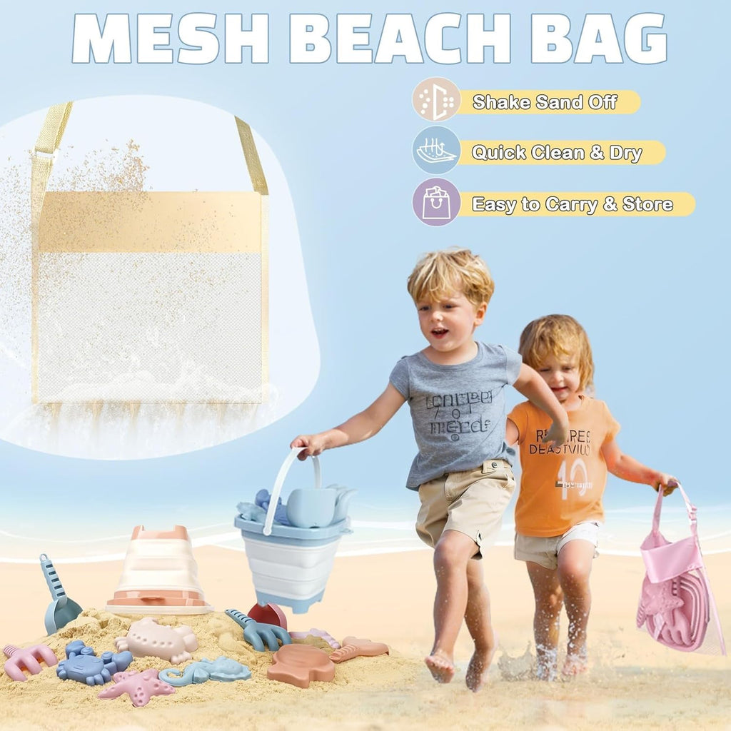 Sandspielzeug Set 18-teilig Kinder Strandspielzeug mit Eimer