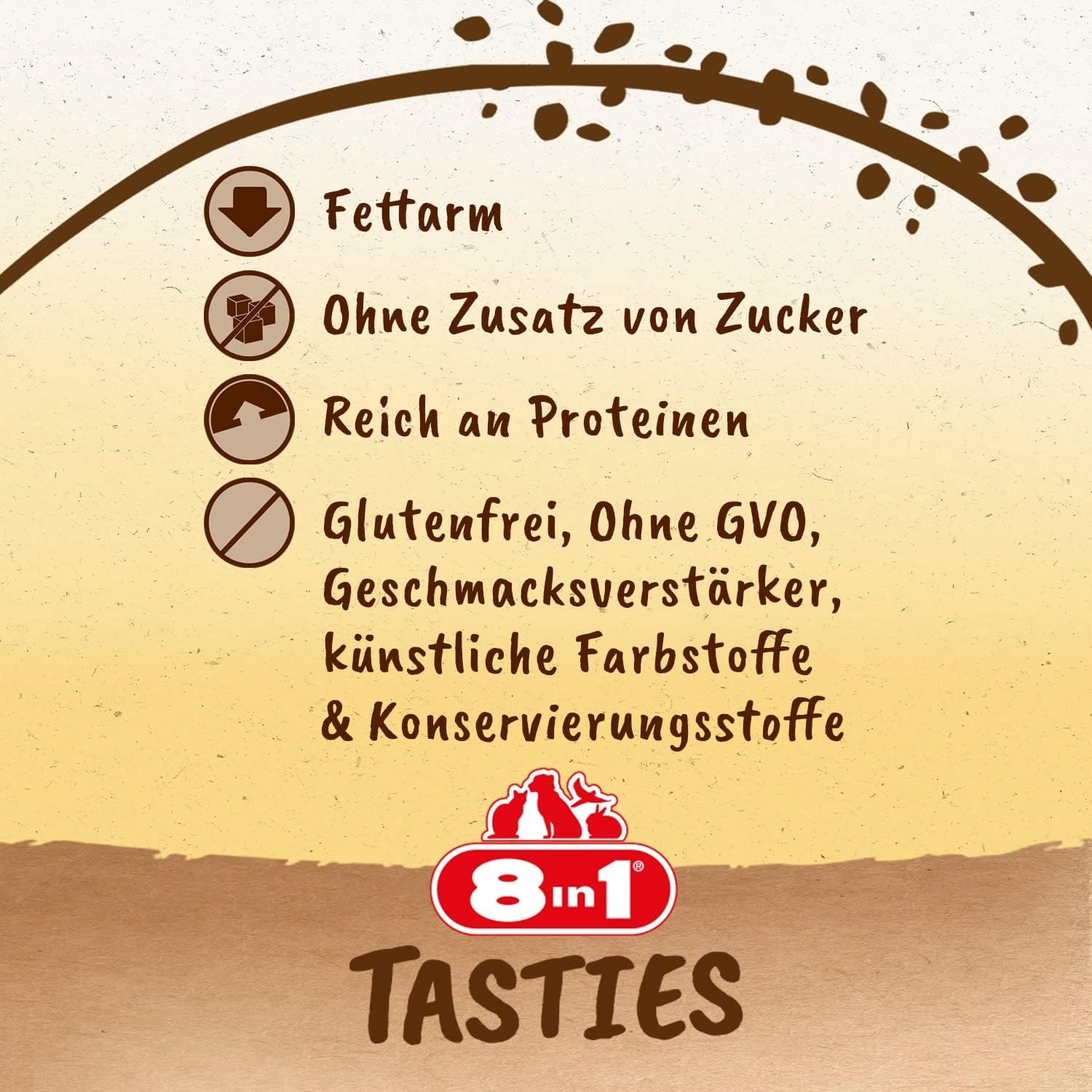 Hunde Snacks 8in1 Tasties Sushi Rolls glutenfrei Kabeljau Haehnchenbrust