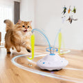 Interaktives Katzen-Spielzeug UFO mit Katzenangel USB Ladefunktion