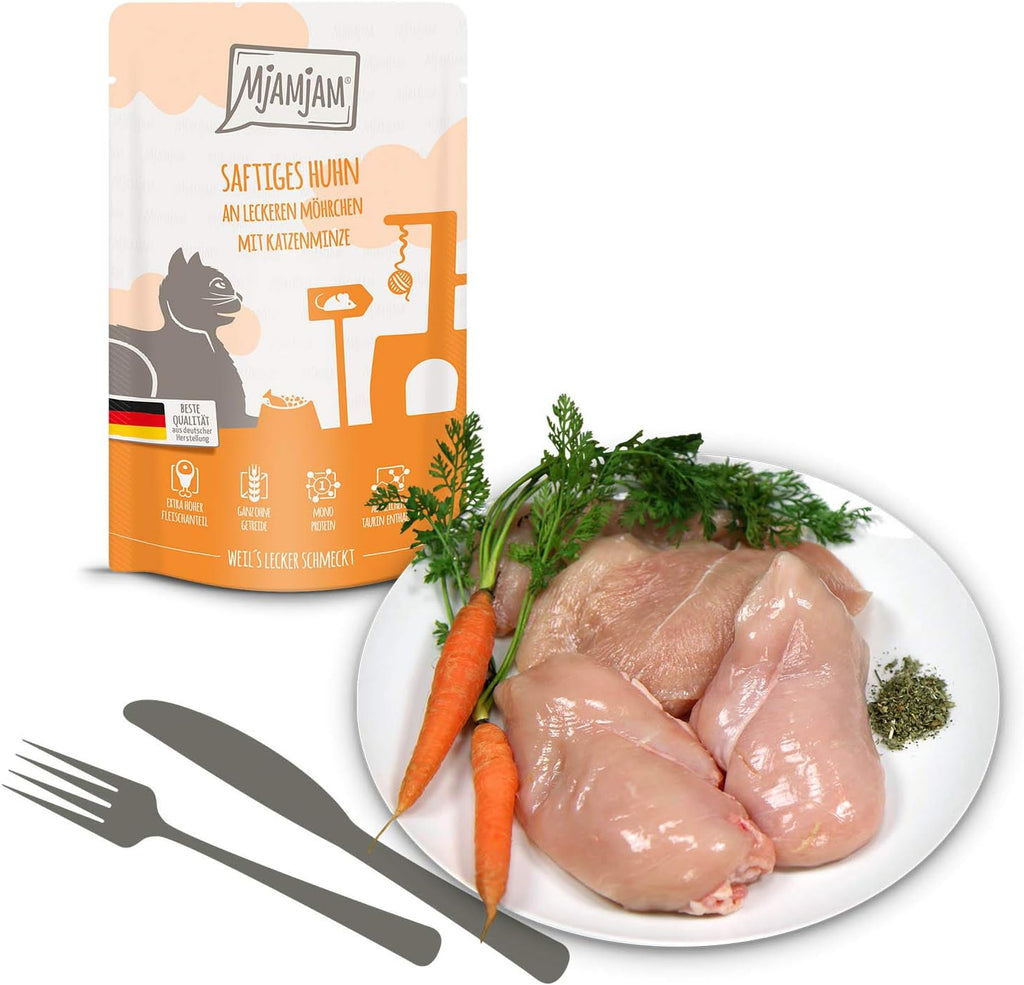 Mjamjam Katzen Nassfutter 12x125g Huhn Ente Pute getreidefrei