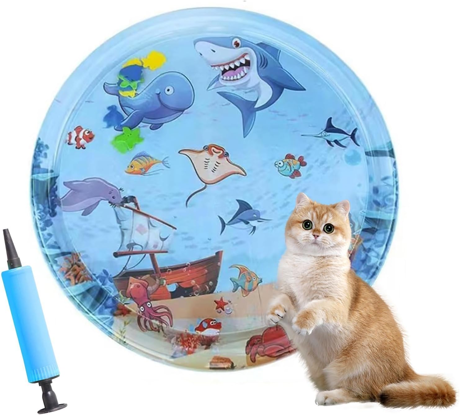 Interaktive Wasserspielmatte fuer Katze und Hund mit Sensor Sommer
