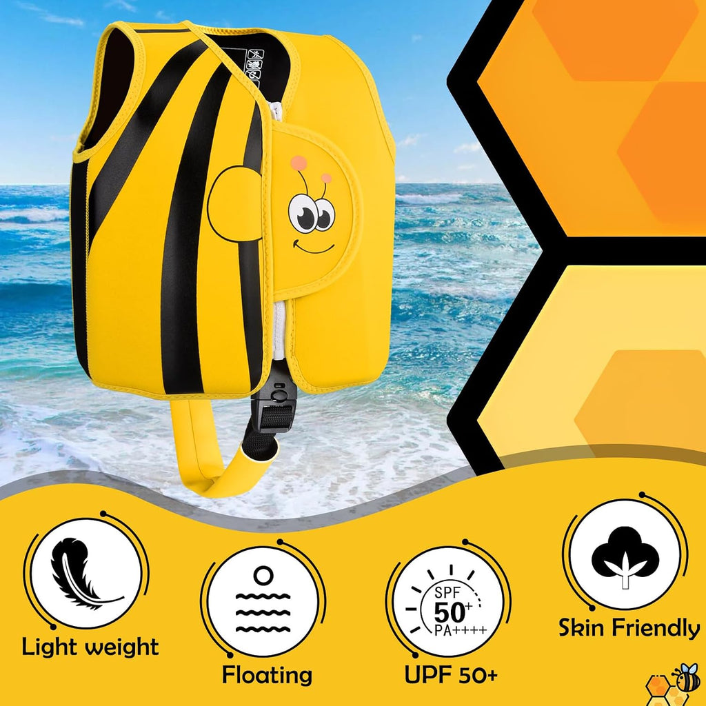 Fuqiduo Kinder Schwimmweste Neopren EPE mit verstellbarem Schrittgurt