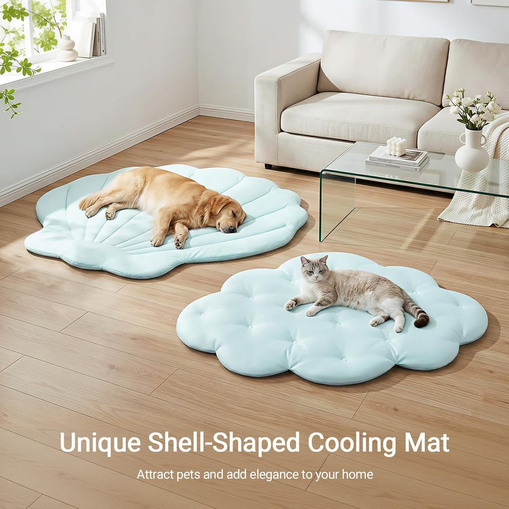 Kühlmatte Hund 100x100 cm wendbar waschbar 2cm-120cm selbstkühlend ohne Gel