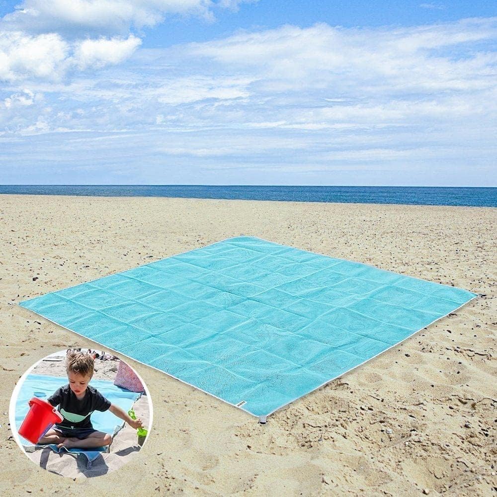 Sandfreie Stranddecke faltbar ultraleicht gross waschbar fuer Strand Picknick