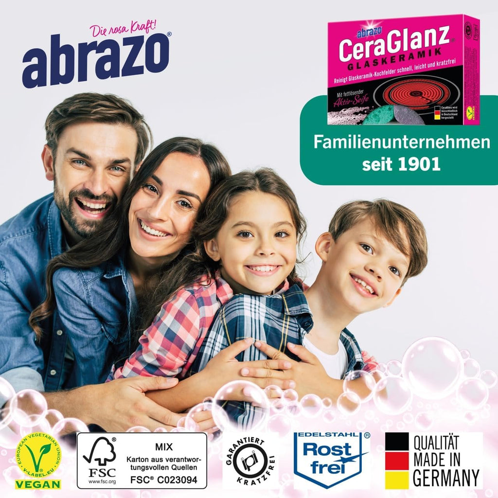 Abrazo Ceraglanz Glaskeramik Herdreiniger Schwamm 2 Stueck