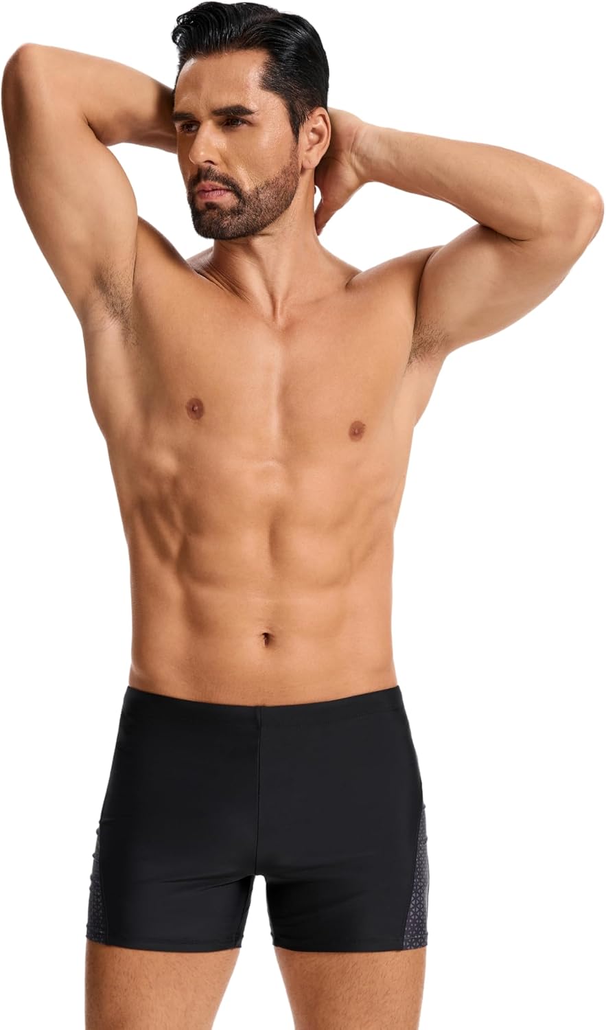 AMZSPORT Herren Badeshorts kurz Eng anliegend Schwimmhose S-XXL