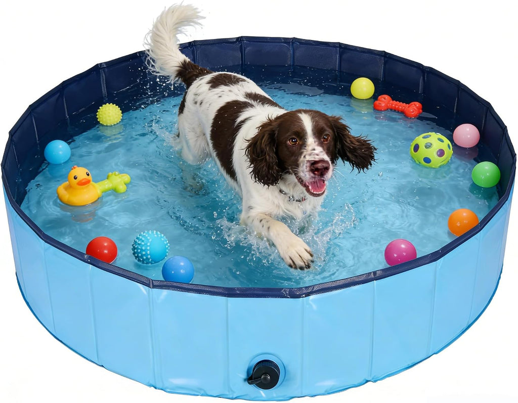 Faltbarer Hundepool 160x30 cm Hundebadewanne Planschbecken Baellebad