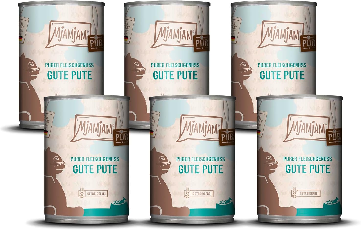 MjAMjAM Nassfutter Katze Huehnchen getreidefrei 6x400g