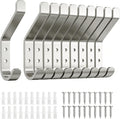 Garderobenhaken 10er Set schwarz Metall 10 cm Wandhaken zum Schrauben