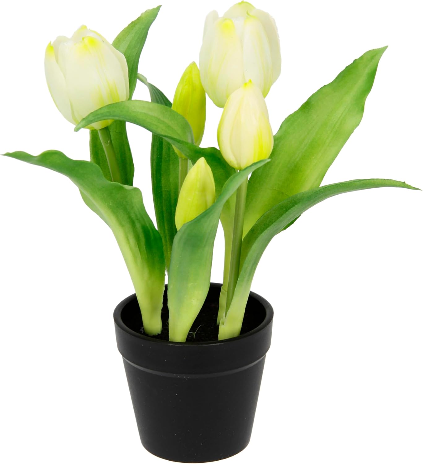 Kuenstliche Tulpen im Topf Fruehlingsdeko Kunstblumen kuenstlich
