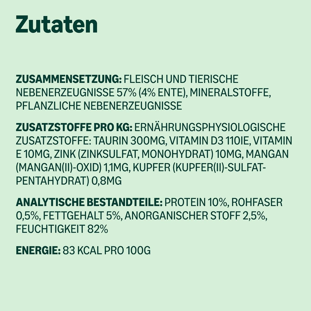Katzen Nassfutter Pastete Huhn getreidefrei Dose 12 Stueck
