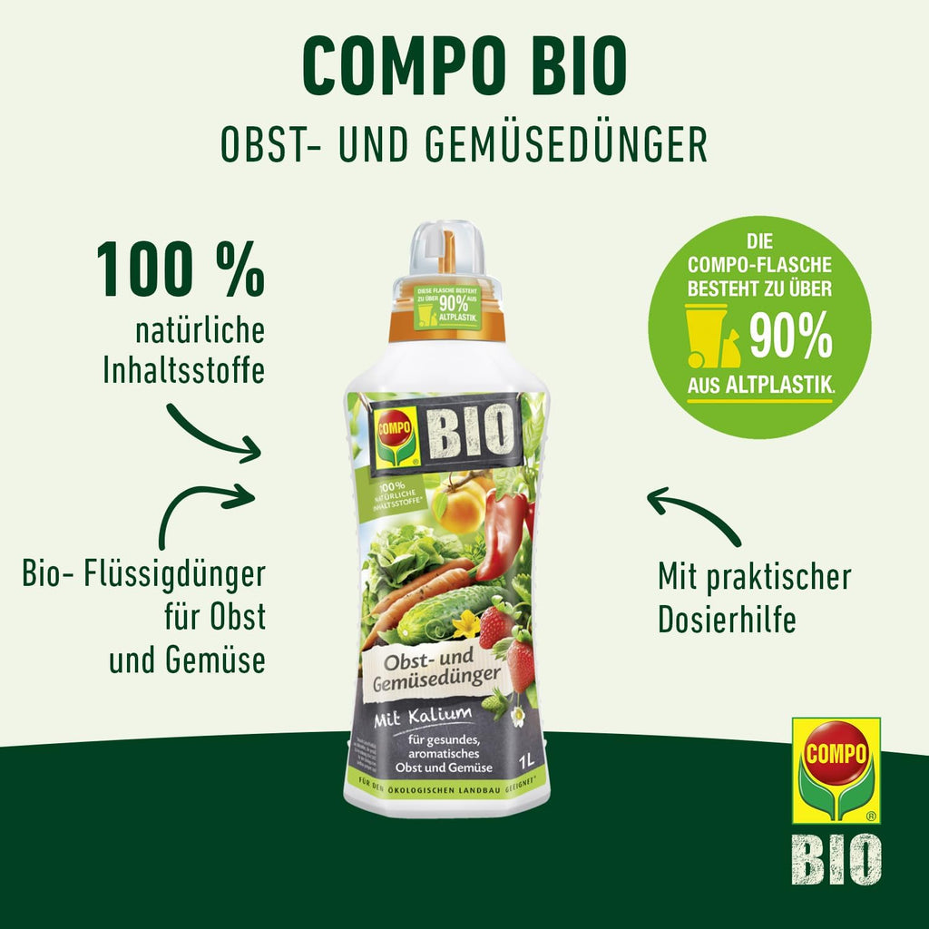COMPO BIO Obst- und Gemueseduenger Fluessig natuerlicher Pflanzen­duenger