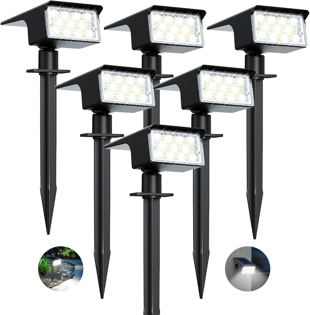 kolpop 4er Solarstrahler 77 LEDs 3000K 800lm IP65 3 Modi Daemmerungs­sensor