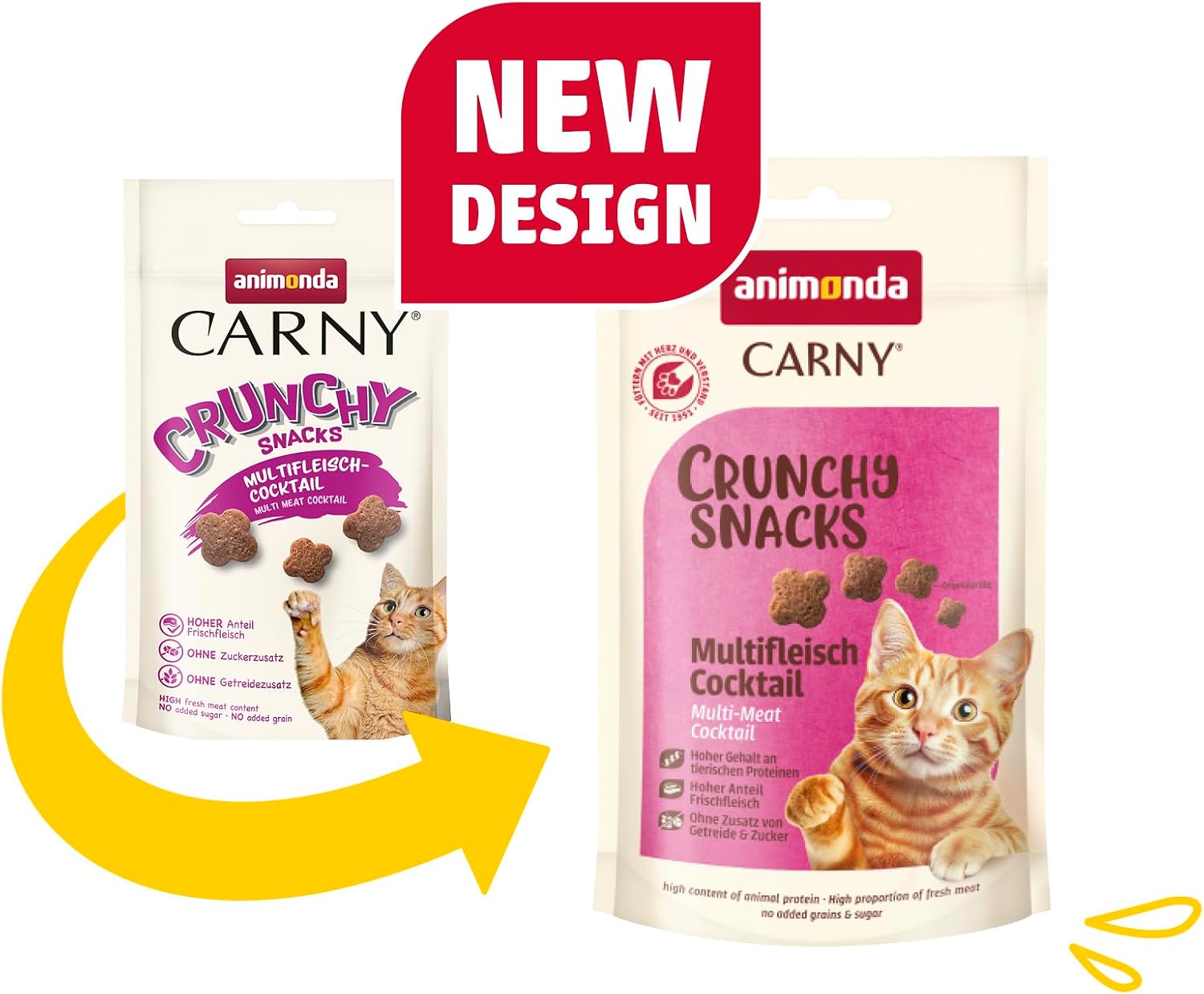 animonda Carny Crunchy Snacks Katzen Leckerli Multifleisch Cocktail 10x50g versc