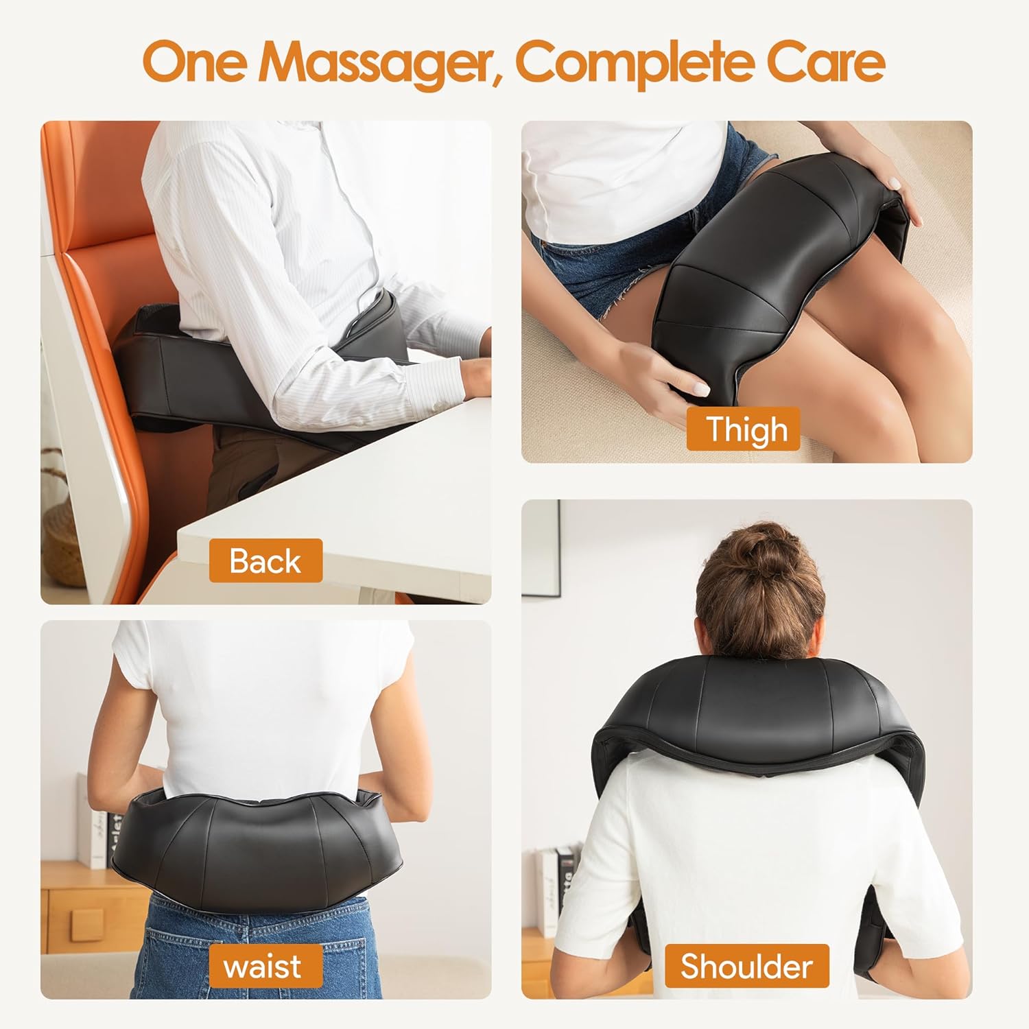 Brelley Shiatsu Nackenmassagegeraet 3D mit Waerme fuer Nacken Ruecken Beine