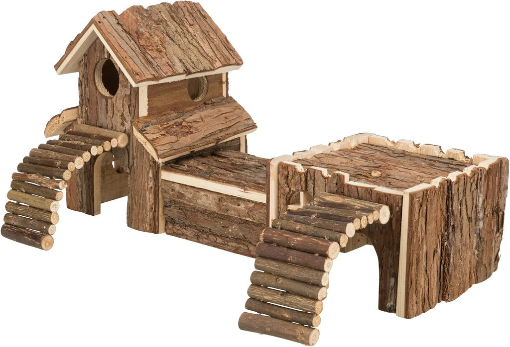 Trixie Natural Living Frida Tunnelsystem Holz für Hamster Mäuse 47x22x15 cm