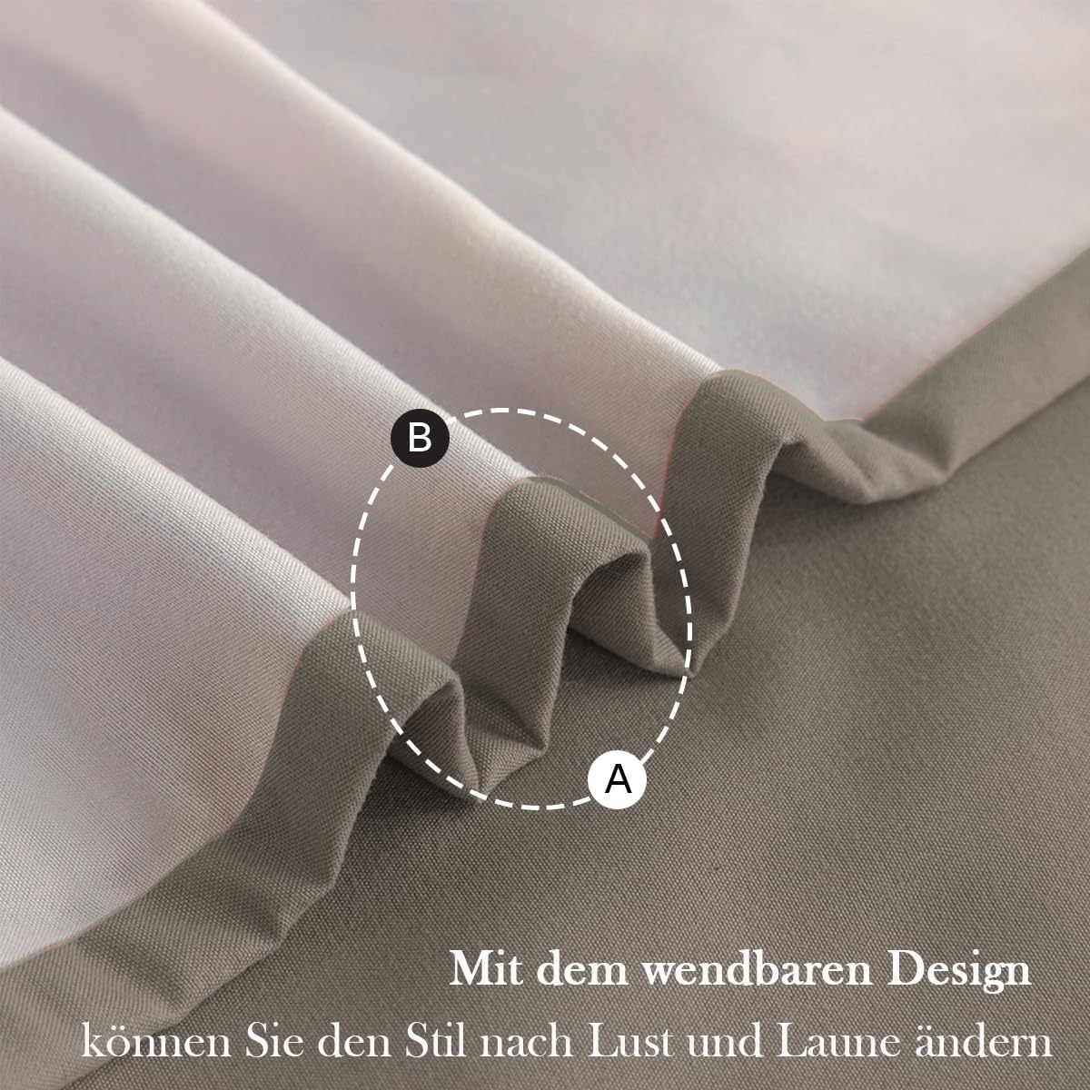 Bettwaesche 135x200 cm 4-teilig Microfaser Wendebettwaesche Anthrazit/Grau