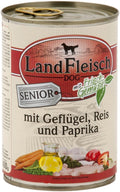 LandFleisch Senior Gefluegel mit Reis und Paprika 12 x 400 g Nassfutter