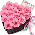 Ewige Rosen Herzbox mit roten Infinity Rosen Geschenk zu Valentinstag Hochzeit