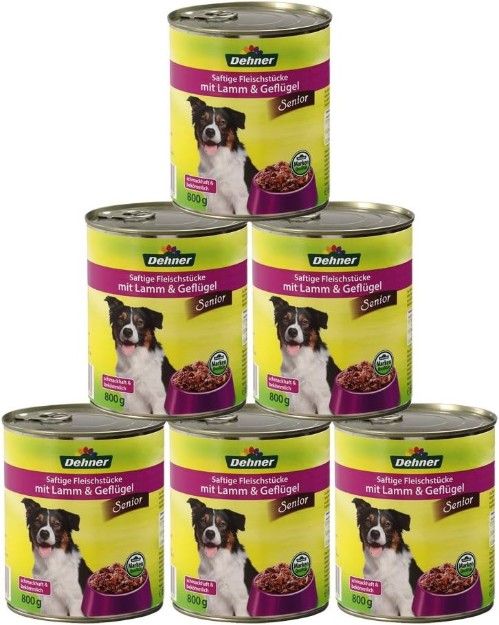 Dehner Lieblinge Hundefutter Senior Lamm & Geflügel (6x800g)