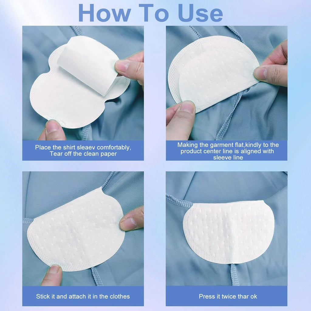 100 Stueck selbstklebende Achselpads Schweissabsorber geruchsfrei fuer Damen Herren