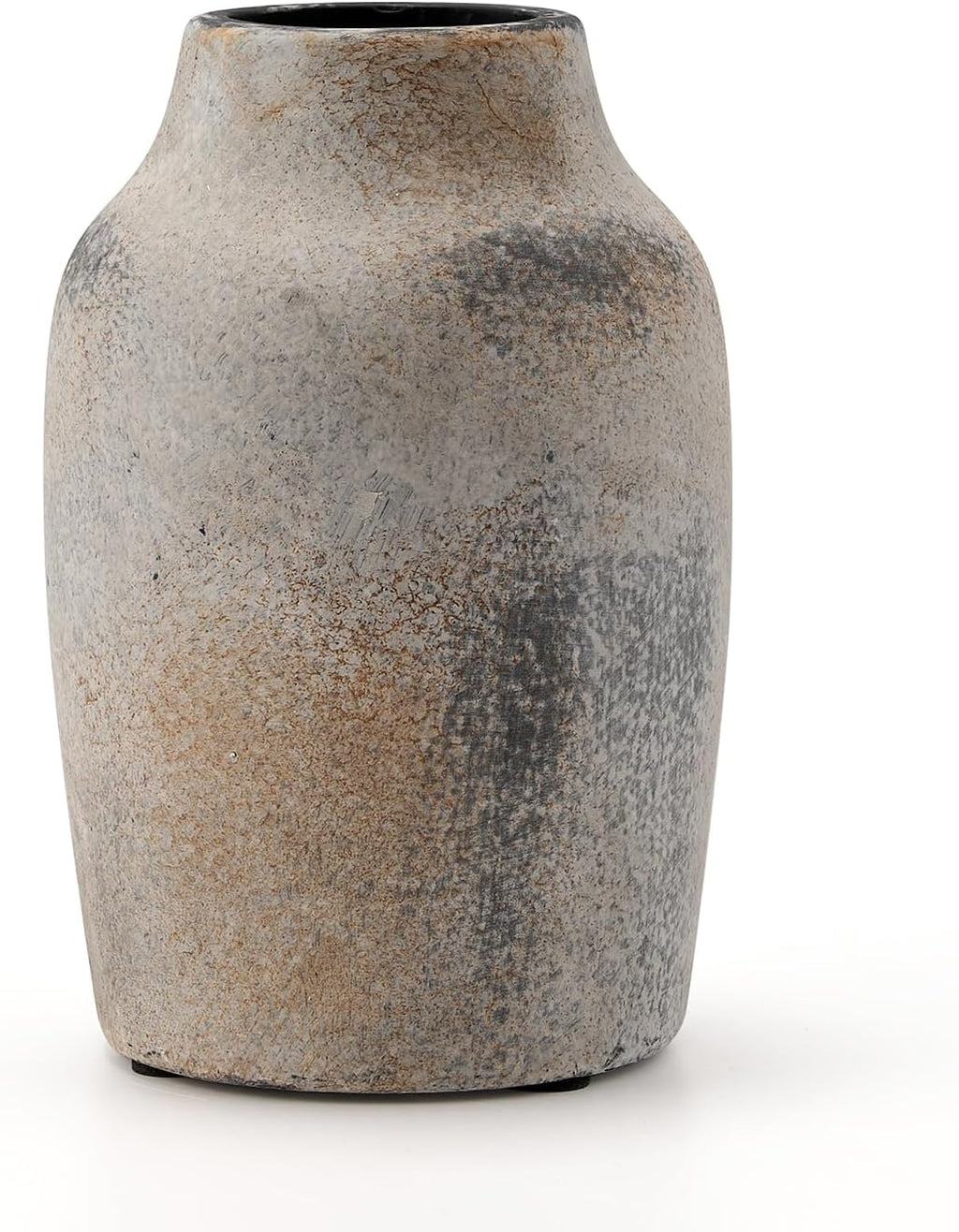 Rustikale Keramik Blumenvase 18,3 cm Boho Terrakotta Bauernhaus Deko