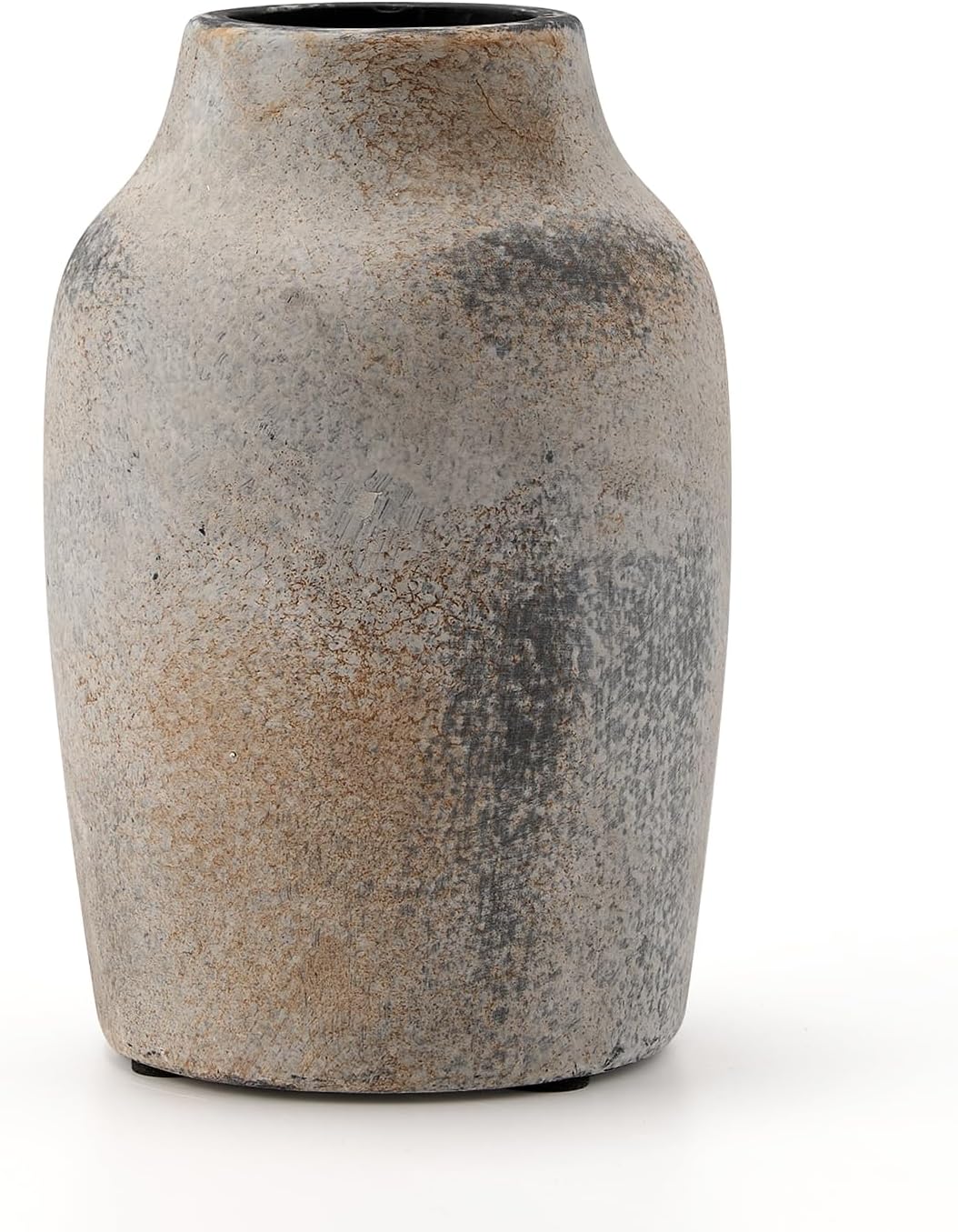 Rustikale Keramik Blumenvase 18,3 cm Boho Terrakotta Bauernhaus Deko
