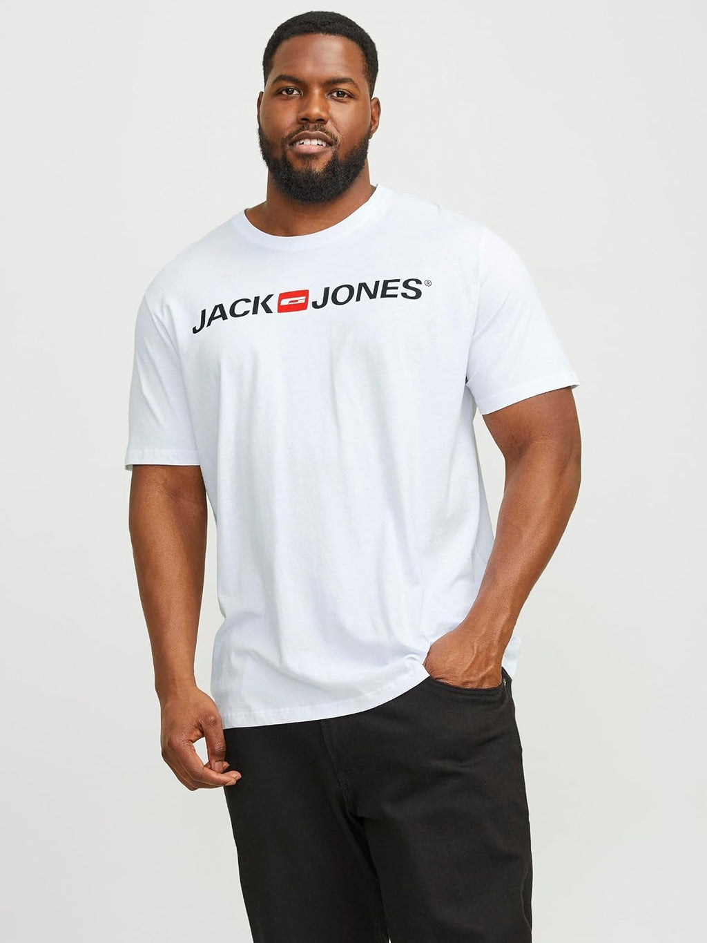 Jack & Jones Herren T-Shirt Logo Regular Fit grosse Groessen
