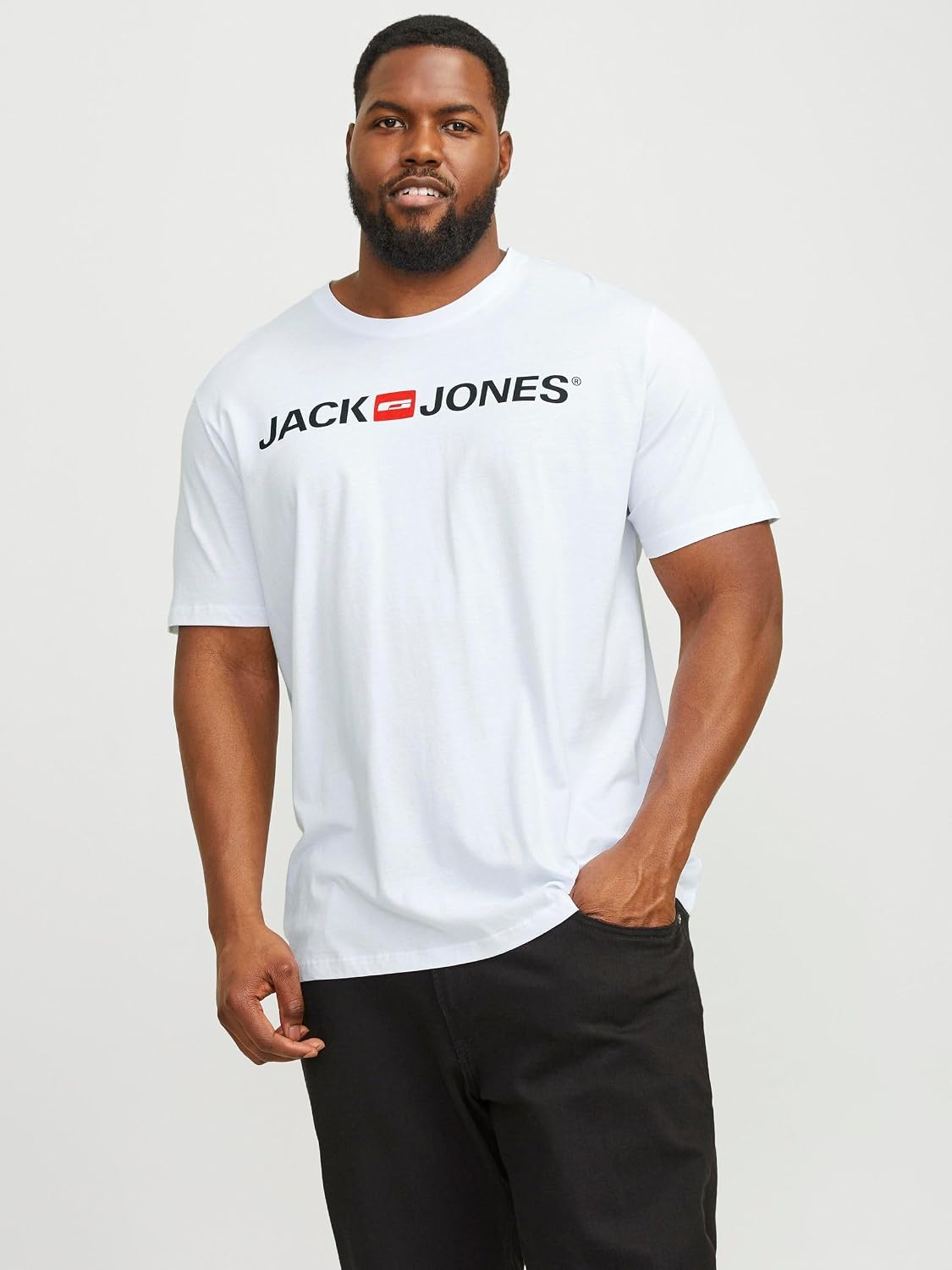 Jack & Jones Herren T-Shirt Logo Regular Fit grosse Groessen