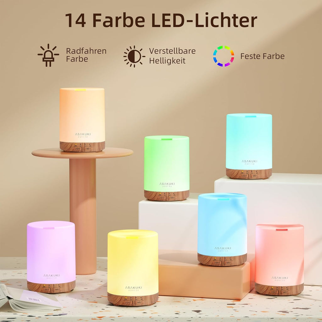 ASAKUKI 5in1 Aroma Diffuser Ultraschall Duftdiffusor Luftbefeuchter Timer