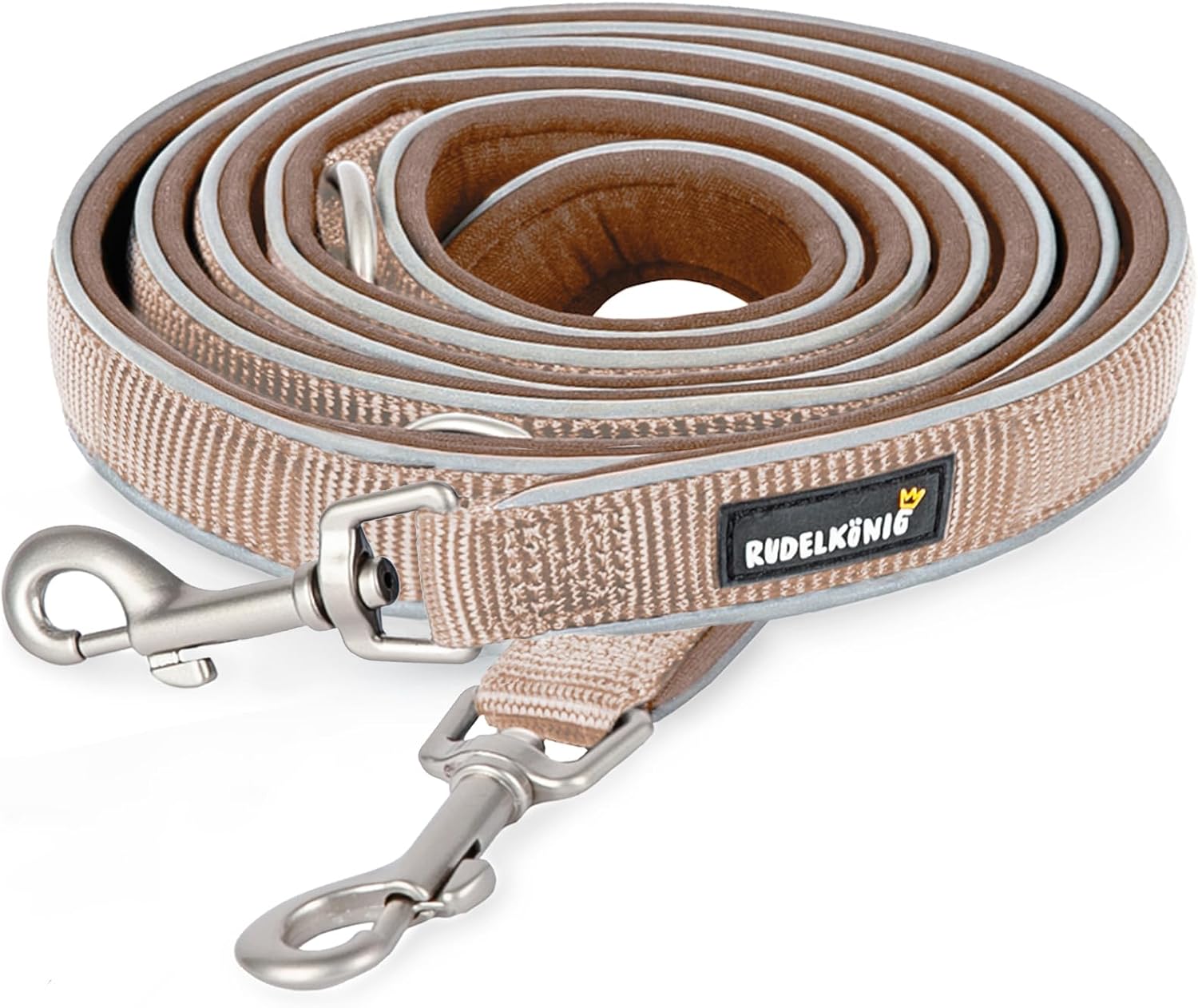 Rudelkoenig Fuehrleine Paola 2,30 m verstellbar reflektierend 1,5cm-2,5cm