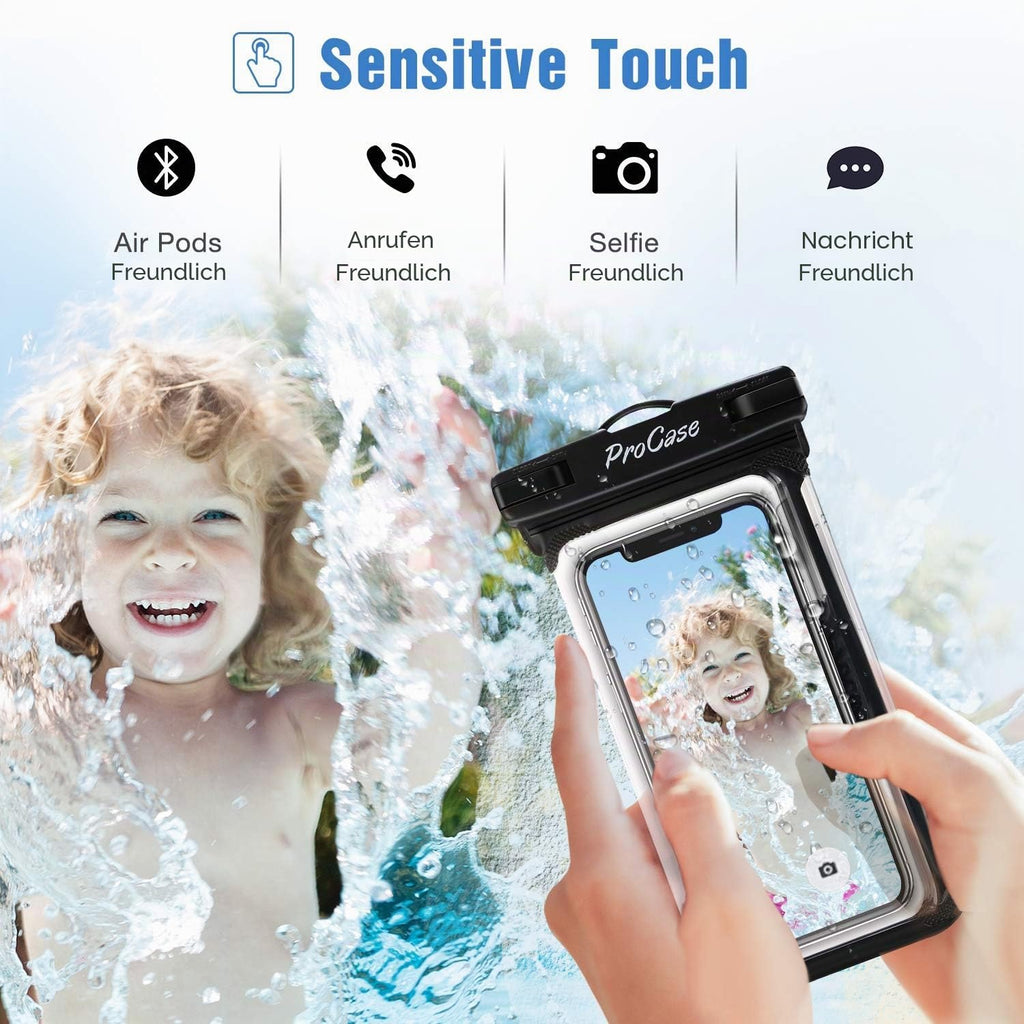 ProCase 2er Set wasserdichte Universal-Handytasche IPX8 bis 7 Zoll