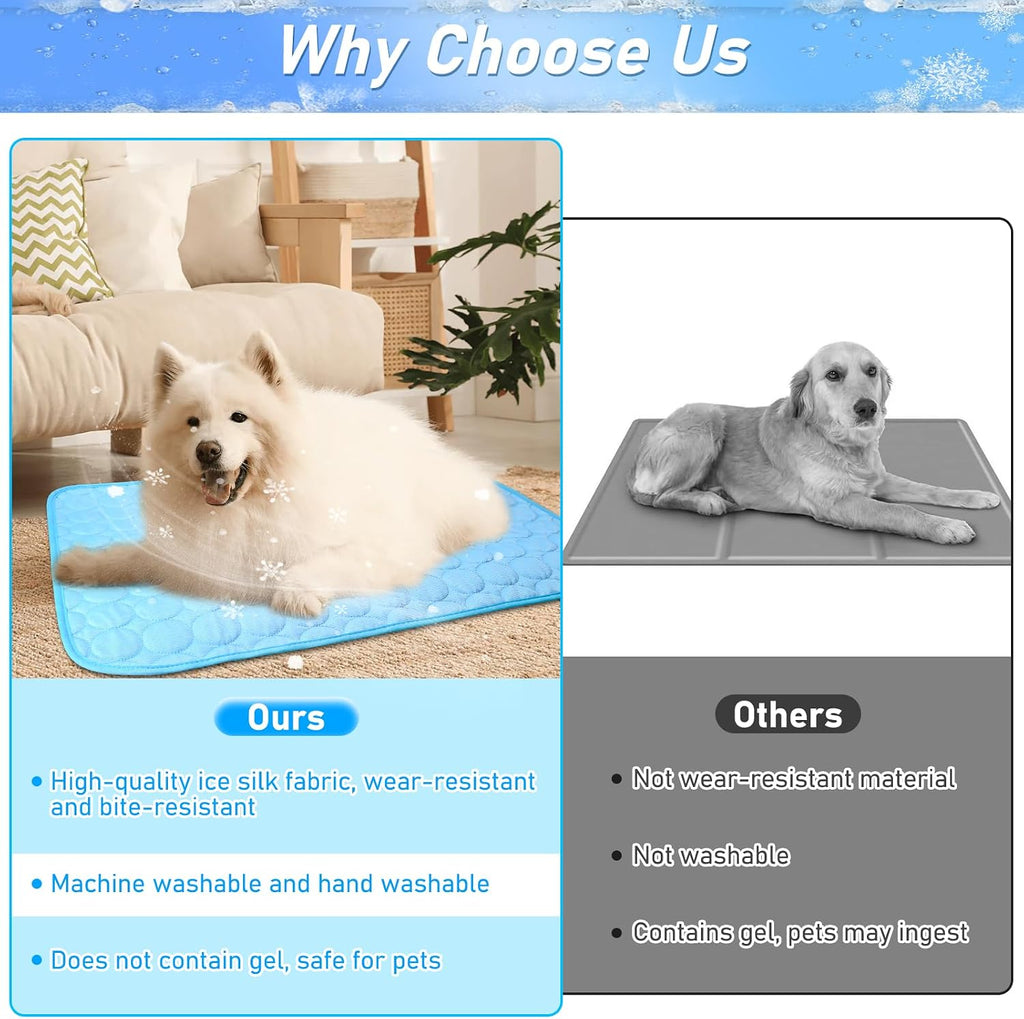 Hundekuehlmatte 100x70 cm selbstkuehlend waschbar fuer Boden Sofa Auto
