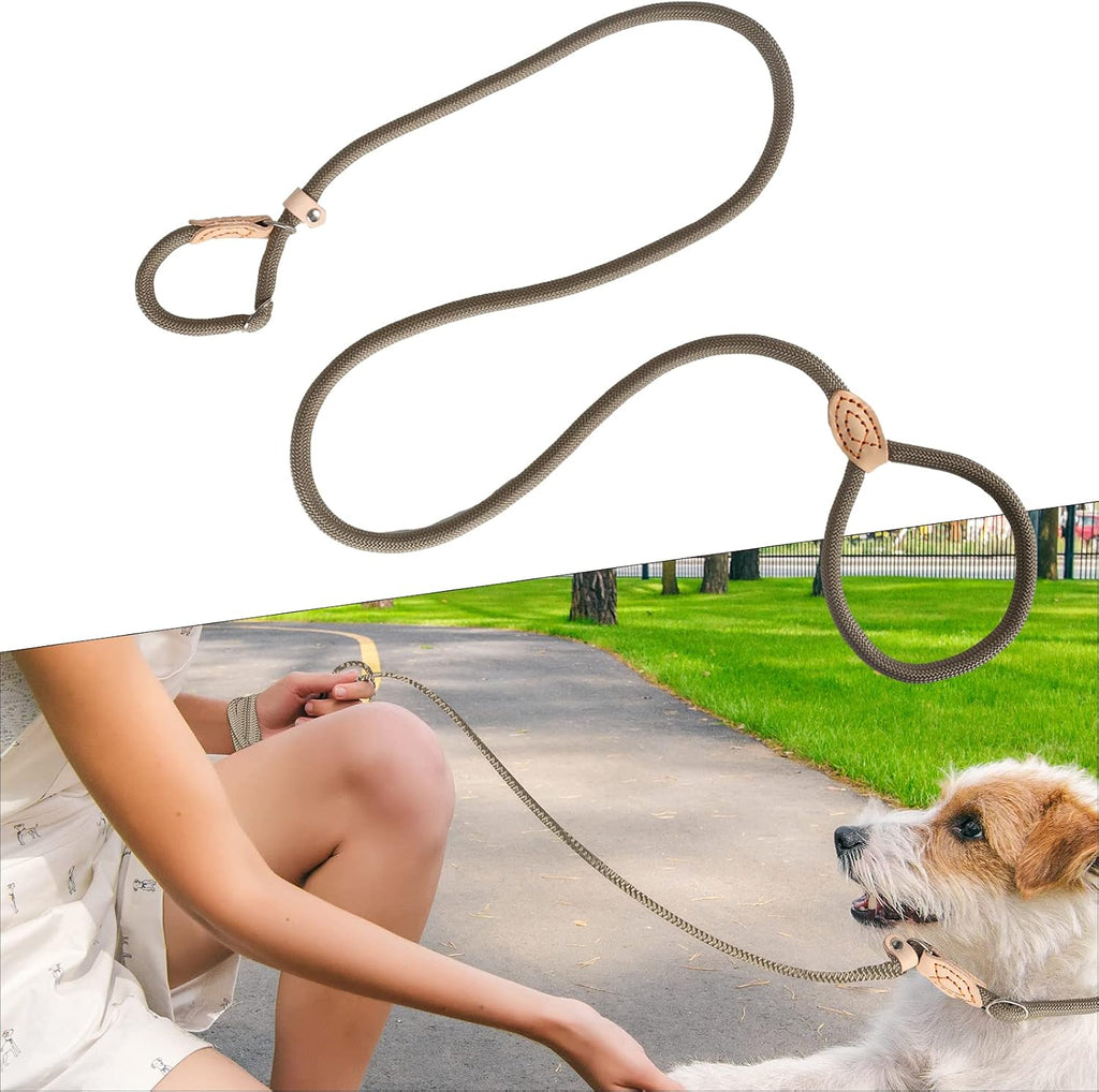 Moxonleine 120 cm geflochten mit Zugstopp und weichem Griff für Hunde