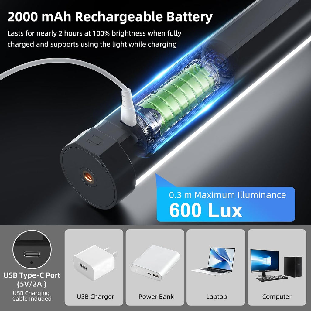 P100 LED Videoleuchte RGB 2000-6000K Mini tragbar Fotografie Video TikTok