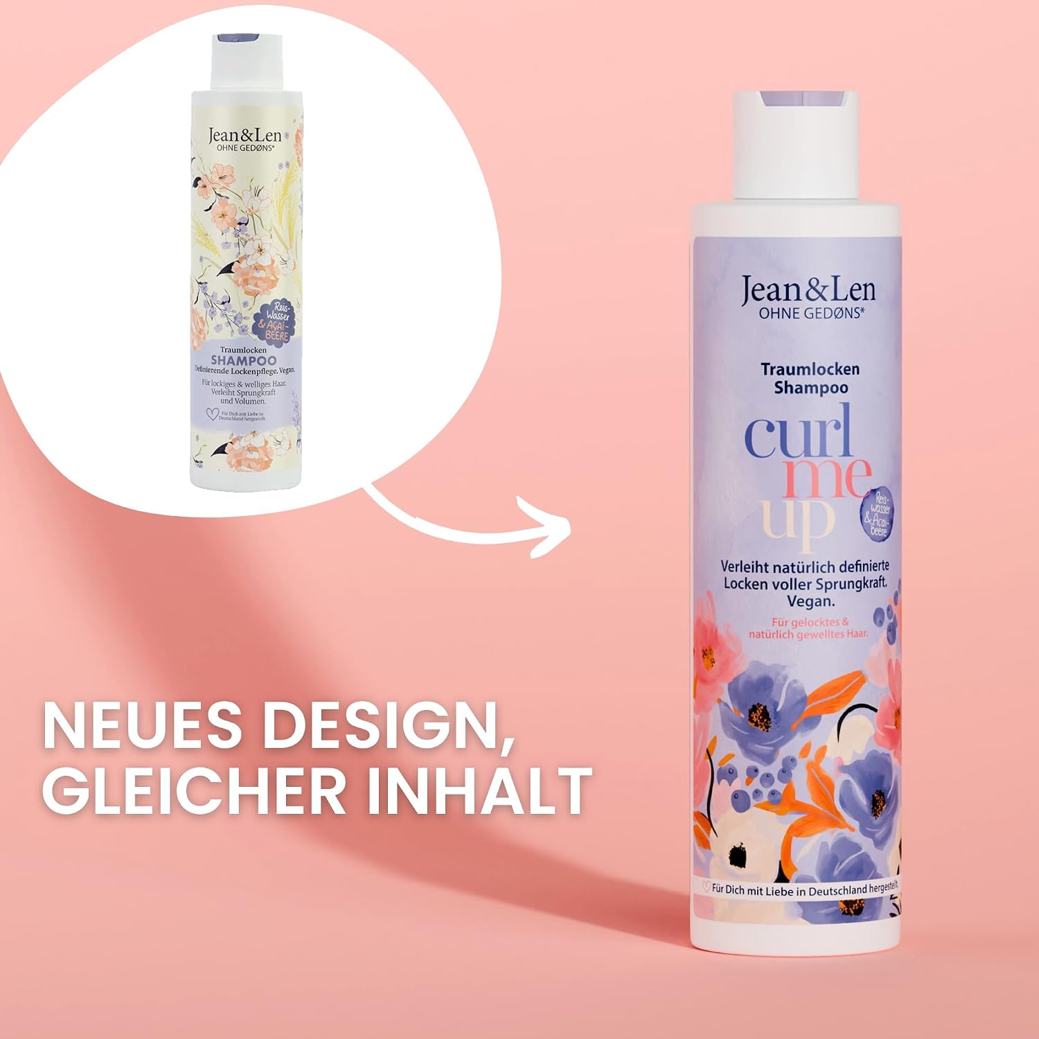 Jean & Len Traumlocken Shampoo Reiswasser Açaibeere Vegan Ohne Silikone
