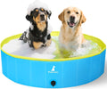 Pourbibi Hundepool 120 x 30 cm faltbares Planschbecken rutschfest fuer grosse Hund