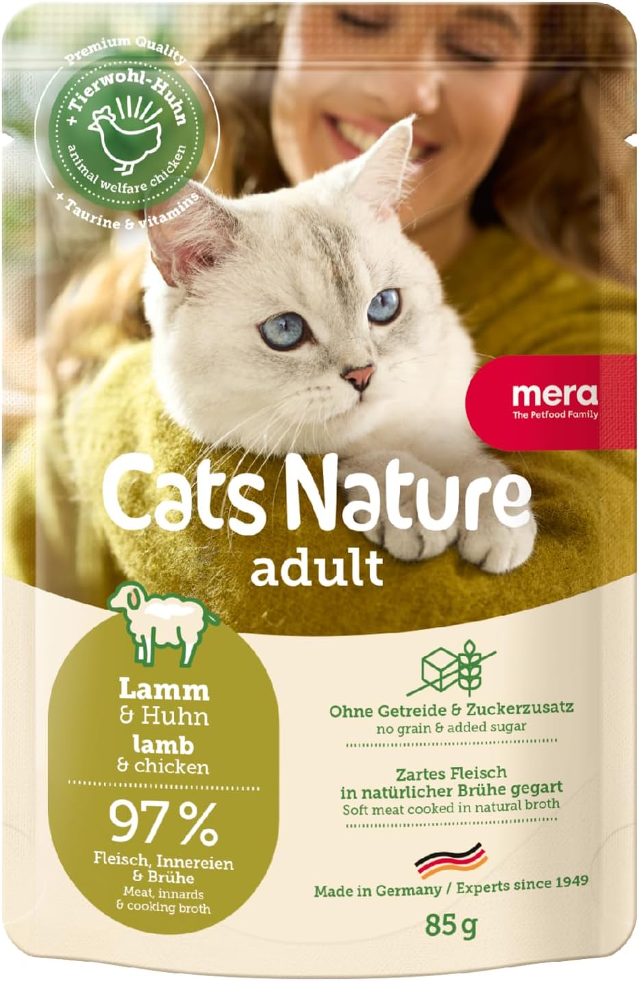 MERA Cats Nature Adult Nassfutter 12x85g verschiedene Sorten