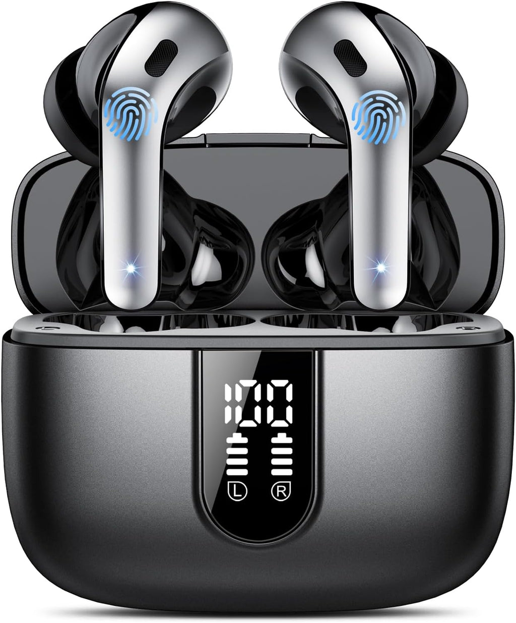 IKT Bluetooth In-Ear Kopfhoerer 5.3 kabellos ENC 50 h Akku IPX7 USB-C