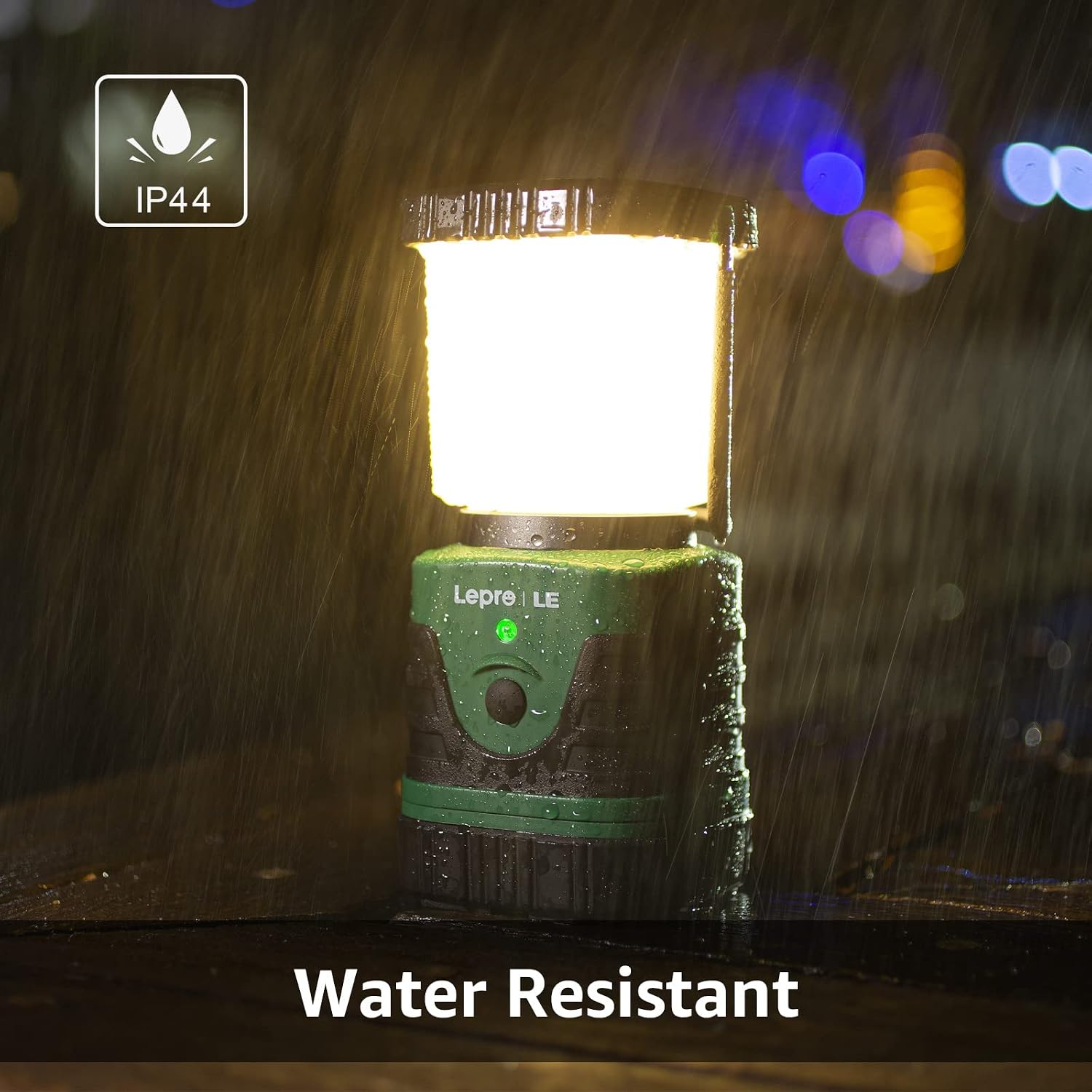 LE LED Campinglampe wiederaufladbar 4 Helligkeiten mit Buegel & Haken