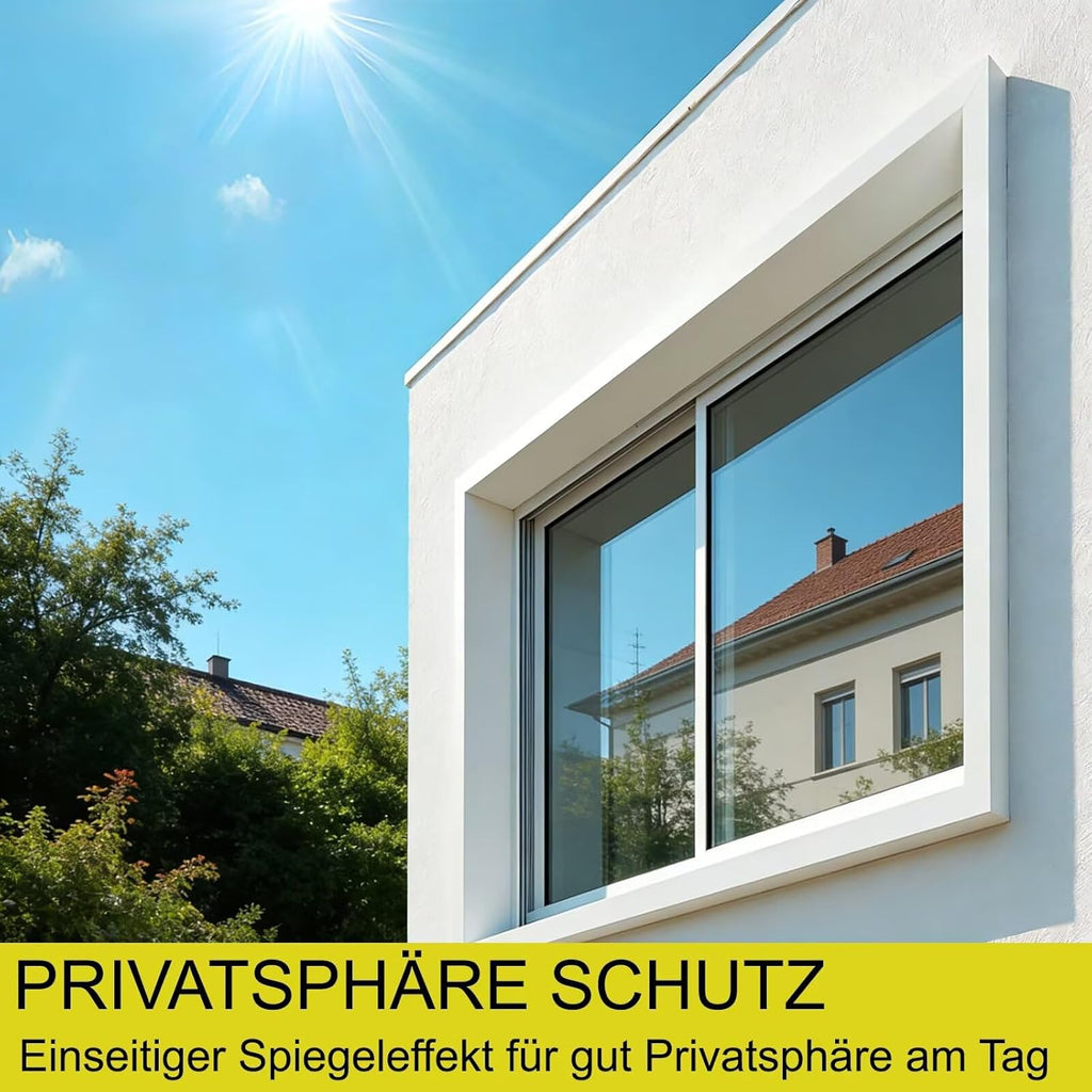 Hitzeschutz Sonnenschutzfolie Silber 44,5x200 cm - UV Schutz Thermofolie Sichtsc