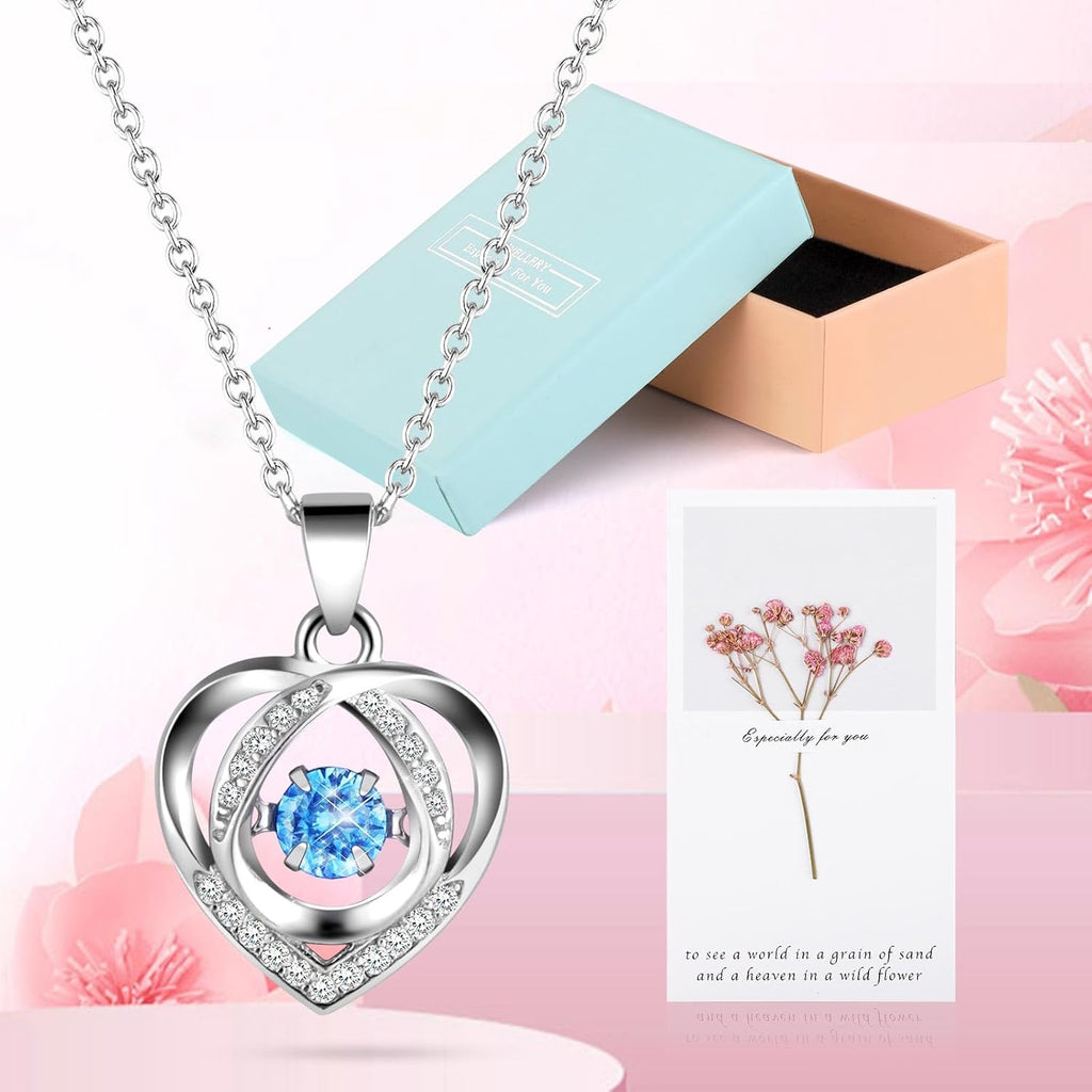 ADDWel Ewige Rose in Box mit 925er Silber Herzkette - Konservierte Infinity Rose