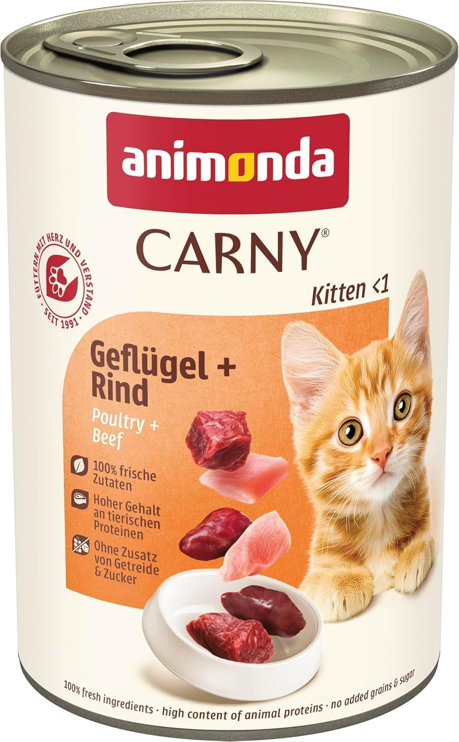 Katzennassfutter Kitten Carny 200- verschiedene Sorten Getreidefrei