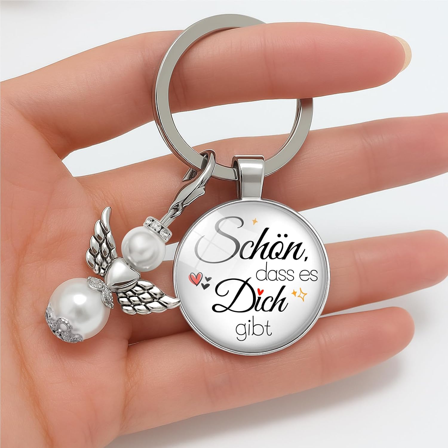 Schutzengel Schluesselanhaenger Geschenk fuer Freundin Valentinstag Jahrestag