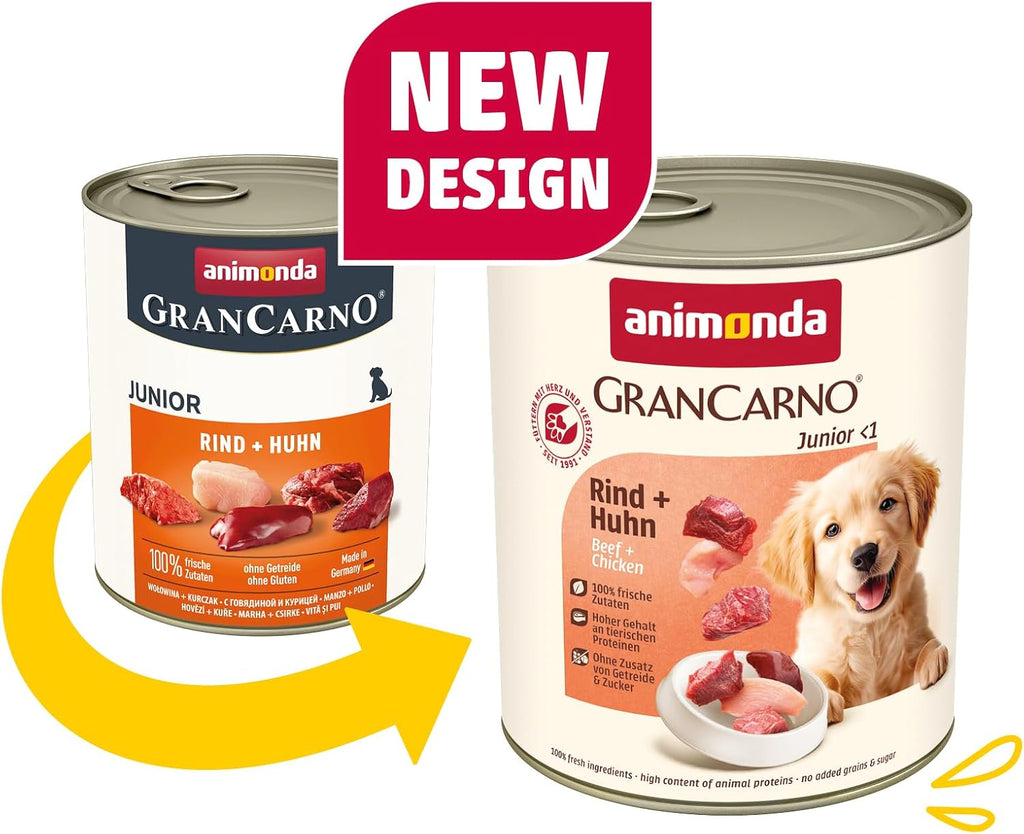 Animonda GranCarno Junior Welpen Nassfutter Rind & Huhn verschiedene Sorten