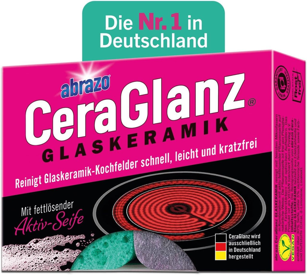 Abrazo Ceraglanz Glaskeramik Herdreiniger Schwamm 2 Stueck