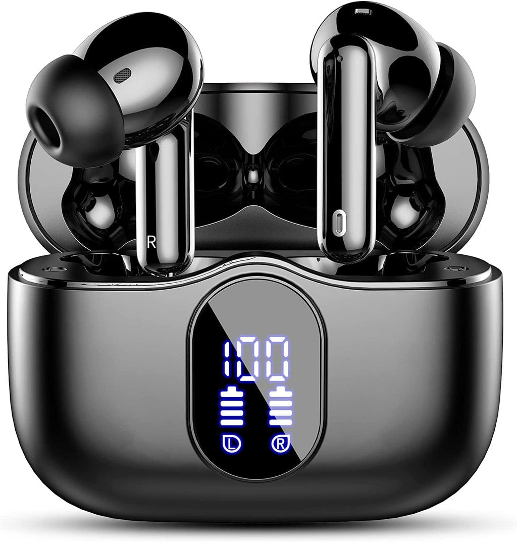 Btootos Bluetooth 5.3 In-Ear Kopfhoerer Sport ENC 40h Akkulaufzeit LED Anzeige Hi