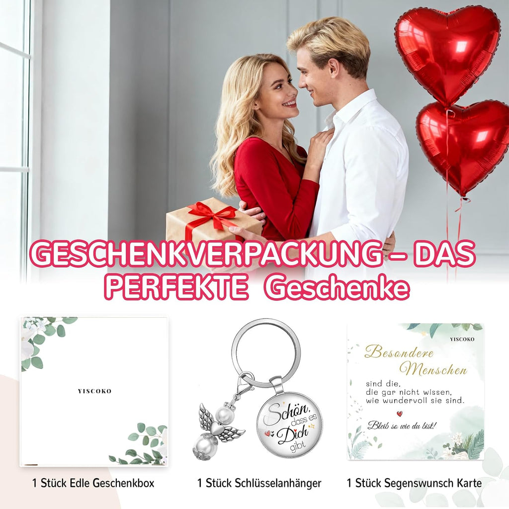 Schutzengel Schluesselanhaenger Geschenk fuer Freundin Valentinstag Jahrestag
