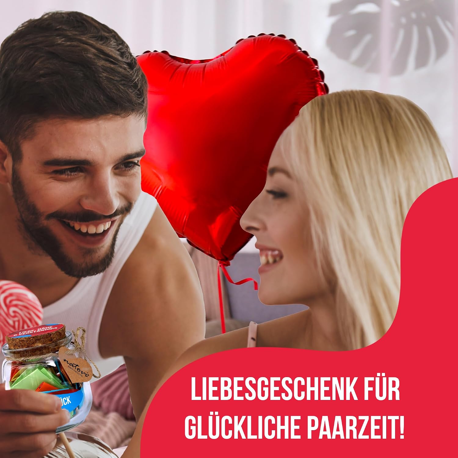 Liebesglueck Paerchen Challenge 52 Karten Geschenk fuer Paare Valentinstag